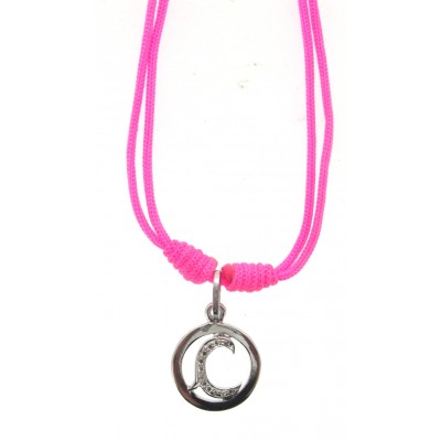 Alphabet Pendant in Silver & Diamond
